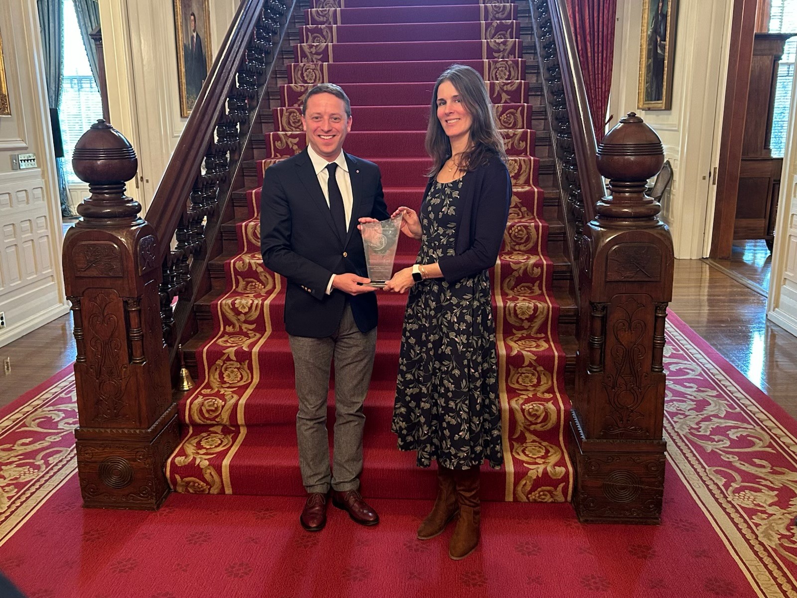 Pictured are StayOnline's CEO Daniel Gilbert (left) and CFO Sarah Filippini (right). Raleigh, N.C., February 27, 2026.